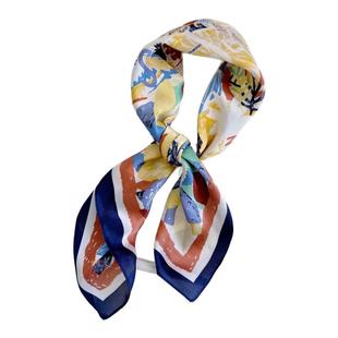 玫瑰的故事刘亦菲黄亦玫同款丝巾几何线条时尚百搭仿真丝领巾围脖