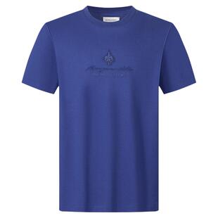 【100%棉/长绒棉】曼加龙夏季新款时尚圆领T恤男休闲百搭短袖上衣