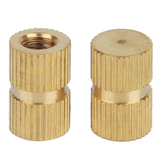 盲孔铜滚花螺母B型单通铜镶嵌件预埋铜嵌件注塑铜螺母M3M4M5M6M8