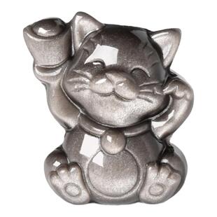 黑曜石吊坠女男 黑耀石猫眼水晶项坠挂件颈链马本命年金曜石项链