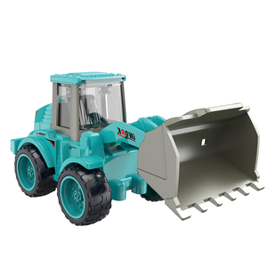 惯性彩色工程车挖掘机推土车仿真滑行模型儿童男孩玩具车六一礼物