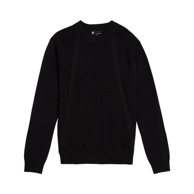 男士设计感潮流罗纹针织套头衫