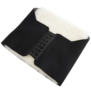 羊毛护腰带腹部保暖防寒挂钩腰围皮毛一体束腰带加高加宽暖宫暖胃