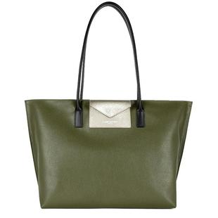 【明星同款】Lancaster兰卡斯特 Maya系列PVC拼牛皮单肩饺子包