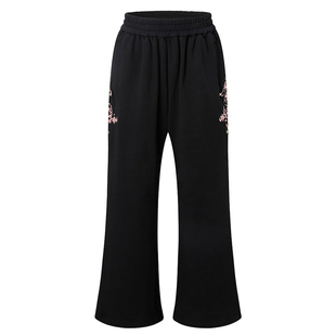 RecoverZone刺绣直筒男女同款铆钉撞钉肌理感卫裤