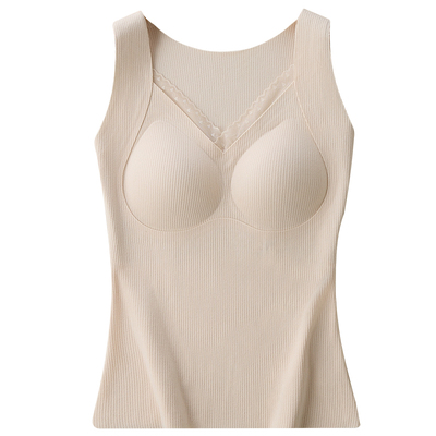 德绒修身保暖背心暖胃暖宫带胸垫