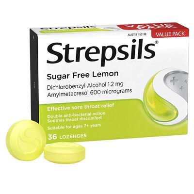 Strepsils使立消润喉糖蜂蜜柠檬味舒缓咽喉嗓子酸涩喉咙痛澳洲版