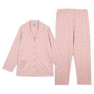 美标全棉春秋款睡衣女士针织纯棉季两件套装长袖家居服