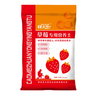 花大师草莓专用土营养土盆栽种植土壤盆栽专用草莓土育苗基质