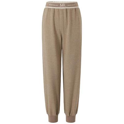 曼德诗撞色提花休闲裤