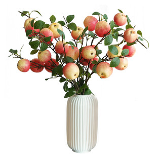 水果苹果仿真花假花客厅摆设果树枝绿植造景花瓶插花装饰平安喜乐