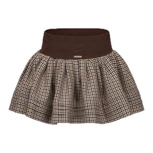 LACERTA 2025秋季新款曲奇威尔士学院风蓬蓬短裙女品牌经典复古裙