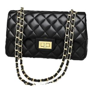 香港代购包包女2024新款潮名牌包单肩斜挎包真皮小香风菱格链条包