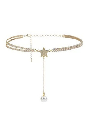 礼服项链配饰锁骨链女五角星时尚