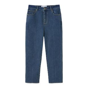 RUISHI芮时 直腿神裤 复古显瘦中缝水洗直筒牛仔修身法棍裤女春秋