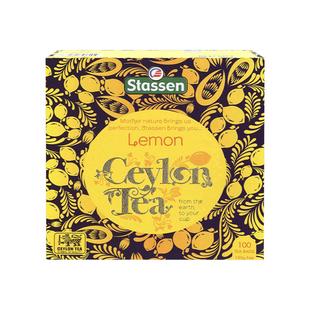 【进口】STASSEN斯塔森柠檬味锡兰红茶袋泡茶150gX1盒