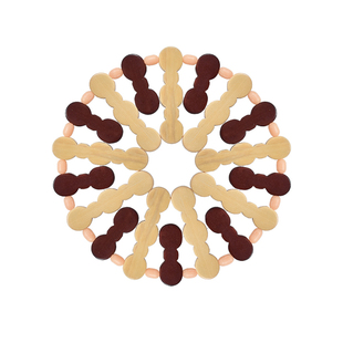 10个装家用竹制隔热菜垫子餐桌垫大号砂锅垫防烫锅垫盘子垫