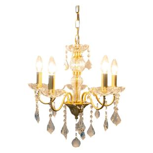 洛西可中古美式蜡烛小吊灯法式宫廷房间卧室餐厅客厅全铜水晶灯具