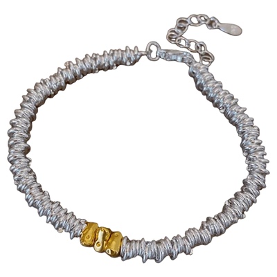 轻奢小众碎银子奶酪圆形手串女生