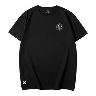 网红ins超火的纯棉短袖t恤男士夏季加肥加大码男装宽松国潮上衣服