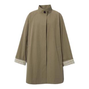 【现货】NOTHING WRITTEN中长款棕色立领纽扣风衣外套女夹克上衣