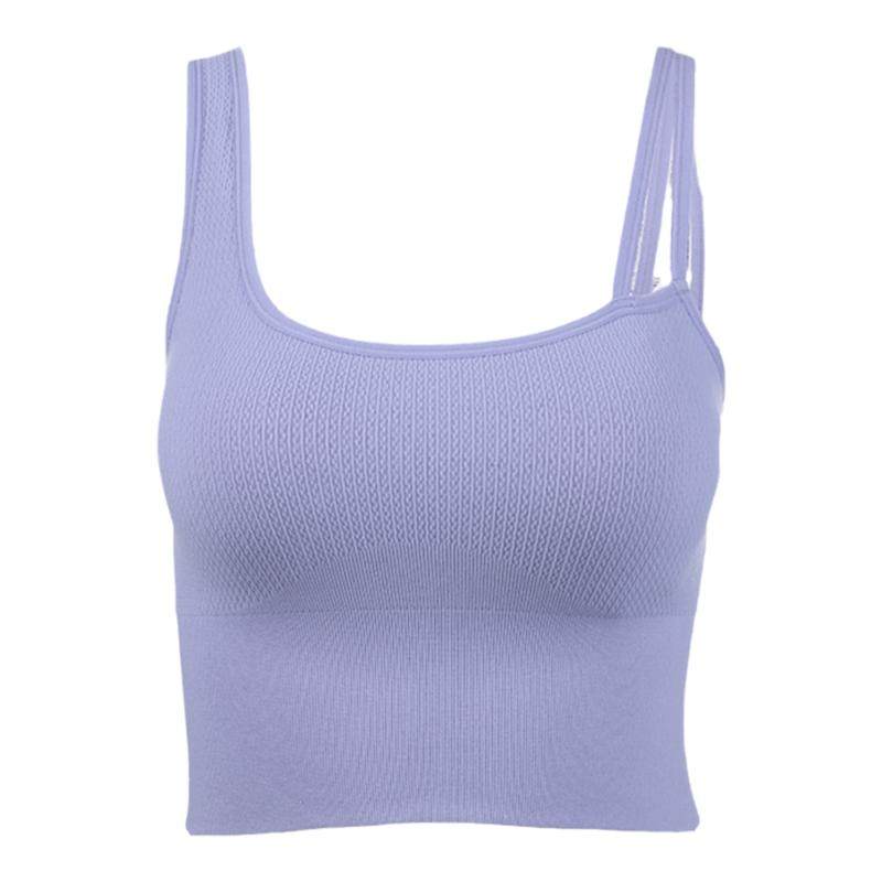 【单品清仓】MU沐岚3D无缝织运动背心乳胶胸垫健身美背内衣女半夏