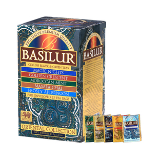 basilur焦糖草莓薄荷冷泡茶 斯里兰卡进口宝锡兰袋泡红茶包做奶茶