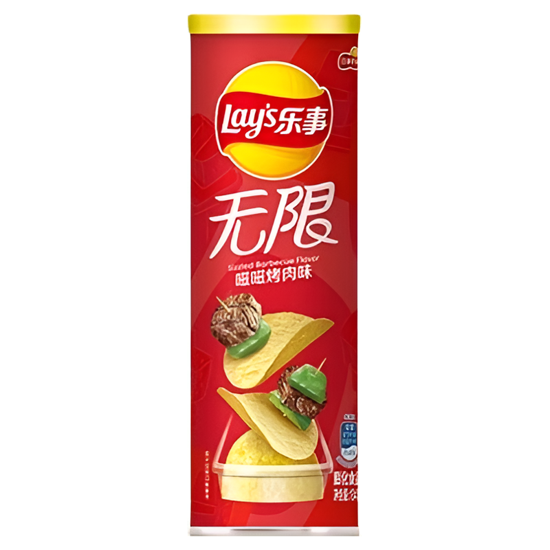 【王鹤棣推荐】Lay’s乐事无限罐装薯片嗞香烤肉味小吃膨化零食