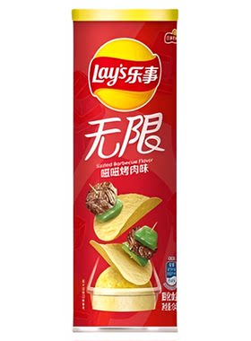 乐事罐装薯片烤肉味