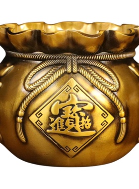 金钱袋子铜福袋聚宝存钱袋储蓄罐