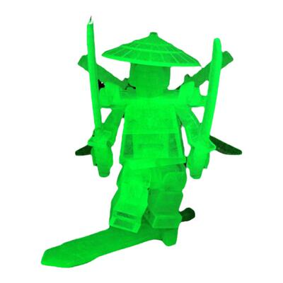 夜光超可动剑客乐人仔小人积木幻影忍者吴大师武器模型手办玩具