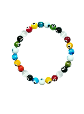 恶魔之眼琉璃转运手链情侣礼物