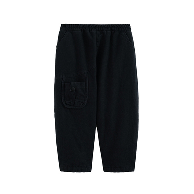 男童黑色加绒休闲裤加厚保暖