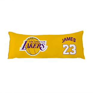 NBA篮球队logo长靠背詹姆斯纪念湖人科比礼物靠枕三角靠垫可拆洗