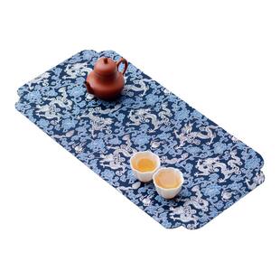 瓷牌茗国潮复古云纹茶席双面防滑隔热茶巾桌布垫茶道茶旗禅意壶承