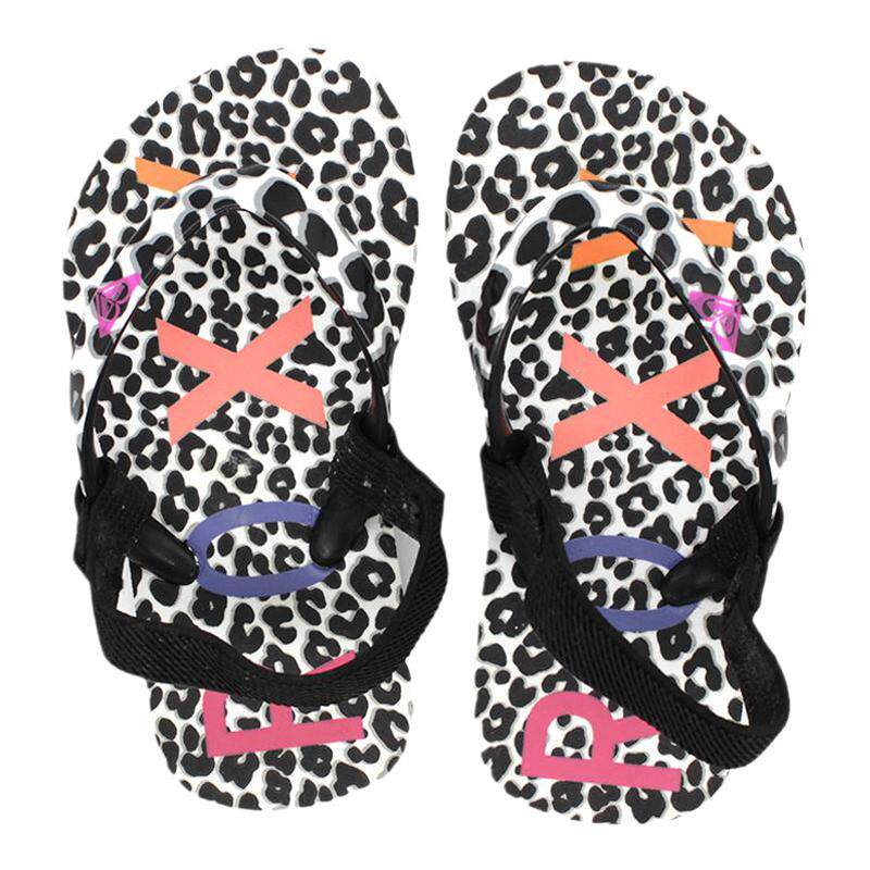 现货ROXY2025新款女童夏季平跟凉拖平底家用拖鞋居家人字拖休闲