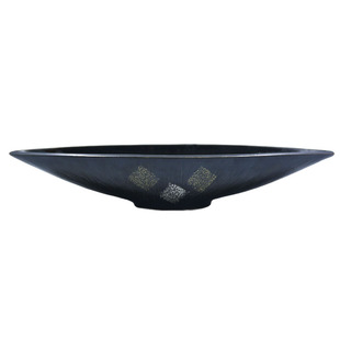 日本进口陶瓷船型 椭圆池坊大花器日式花道小原流创意插花花盘