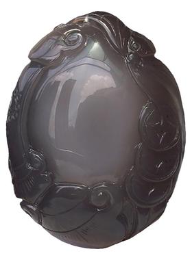 水胆男女玛瑙把玩件雕刻如意吊坠