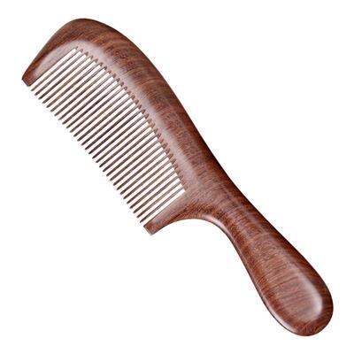 天然黑檀木长发学生宽齿梳子