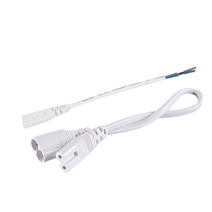 雷士照明T5灯管电源连接线 双接头连接线二线接头转弯公母接头