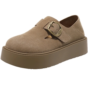 百丽女鞋雪顶咖啡勃肯鞋女25春新商场同款可两穿厚底鞋子D7K1DAM5