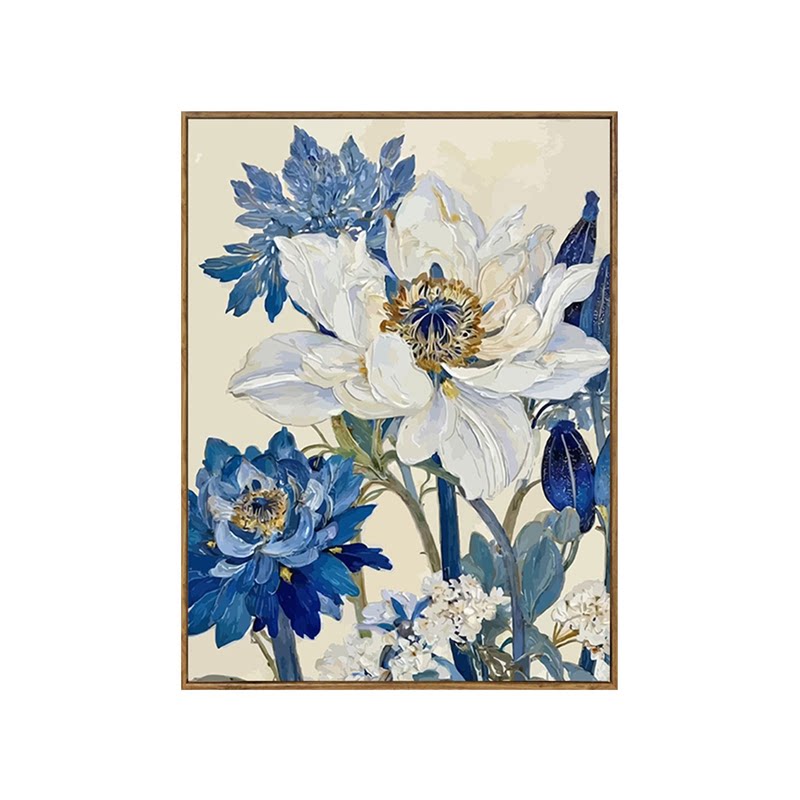 复古鸢尾花DIY数字填色画
