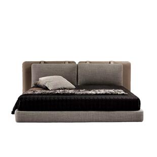 CHENGJUN TATLIN塔特林床意式极简主卧大床简约马鞍皮高定布艺床