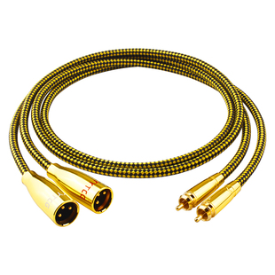 发烧级RCA头莲花转卡农公母单晶铜音频线调音台功放XLR卡侬连接线