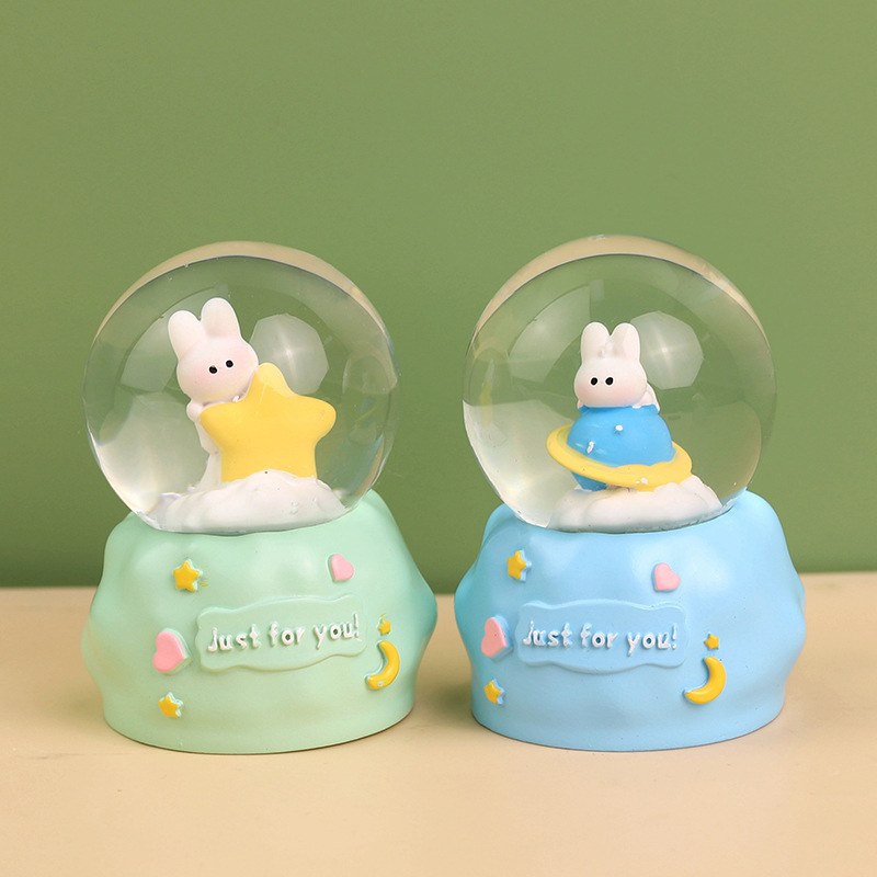 卡通少女心甜梦迷你水晶球发光儿童玩具水球生日礼物创意女生摆件