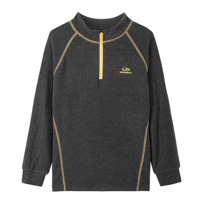 左西男童打底衫拉链立领抗菌