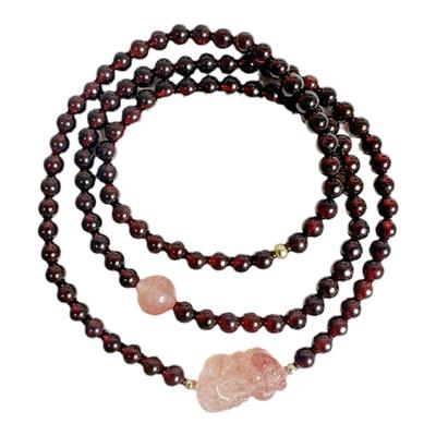 石榴石手链女手串天然手串复古女