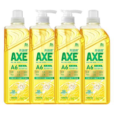 AXE斧头牌玻尿酸1kg洗洁精去农残果蔬餐具净4瓶去重油不伤手