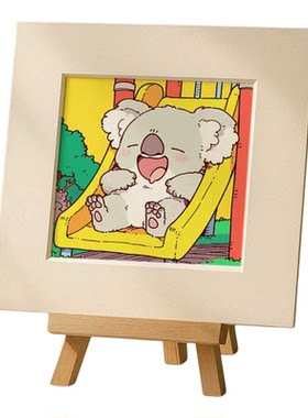 爆款定制插画师文创卡纸画复制画