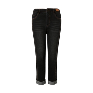 【长绒棉】ELSEWHERE珂思商场同款棉质卷边小脚牛仔裤女冬新款